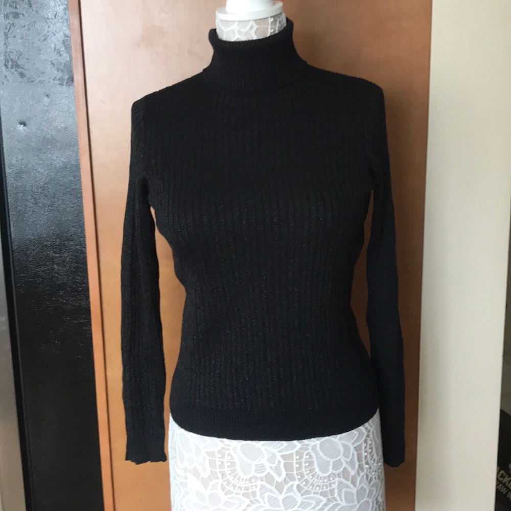 Charter Club black turtleneck sweater
